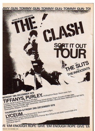 My Band The Innocents on the “Sort It Out Tour” with The Clash and The Slits.
